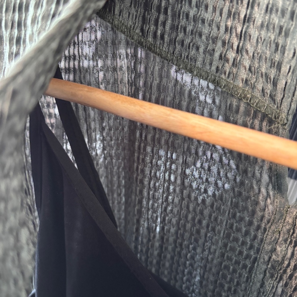 SABINA MUSAYEV Anthropologie Olive Green Sheath Slit Tee Shirt‎ Midi Dress large - Picture 14 of 14